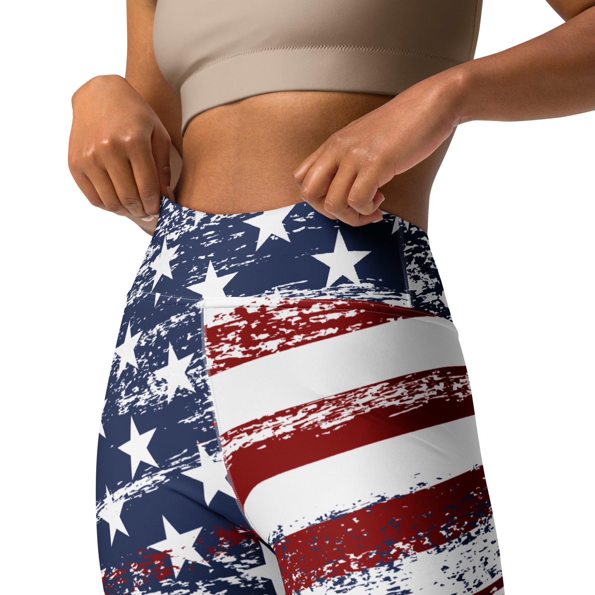 Grunge Stars Stripes Fitness Tee Co Performance Leggings