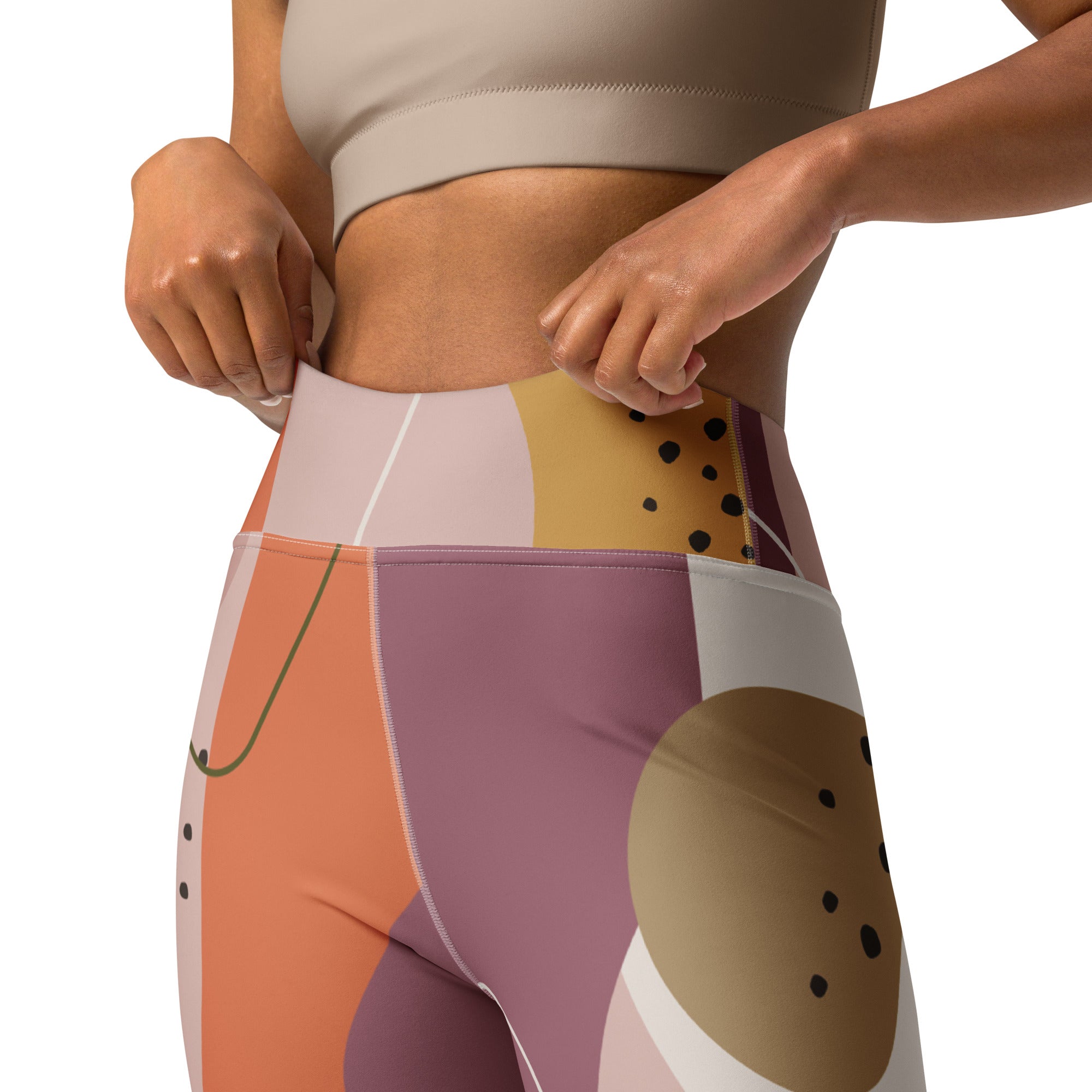 Dots and Waves Fitness Tee Co Performance Leggings