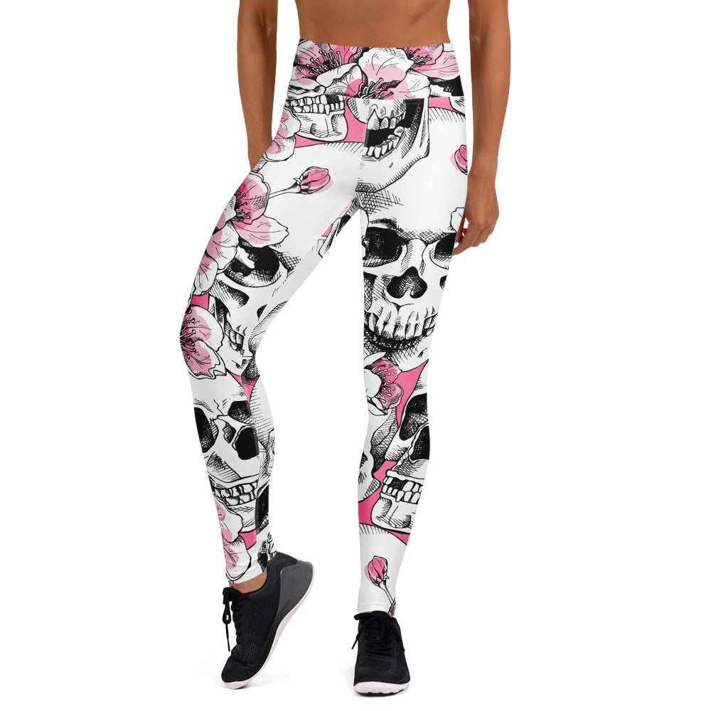 Skull Flower Performance Leggings
