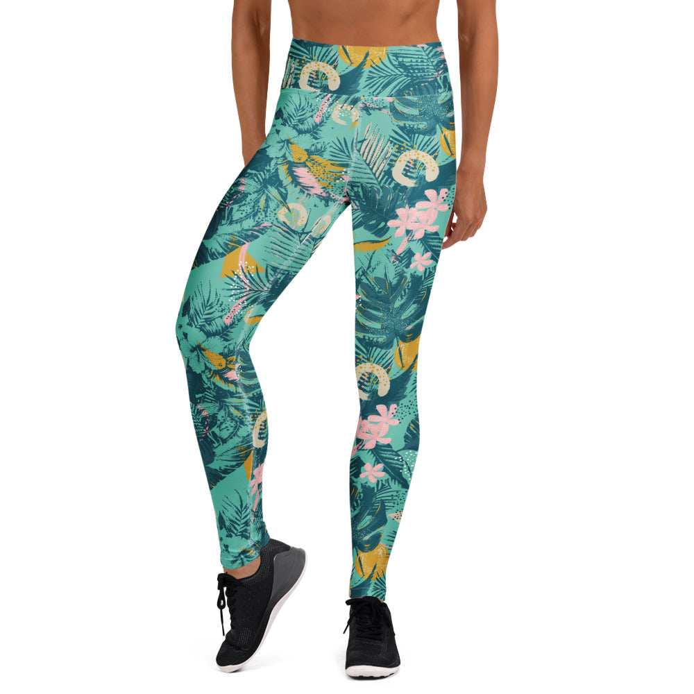 Palm Leaves Performance Leggings