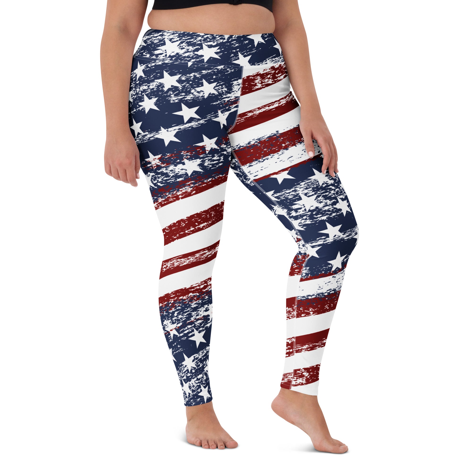 Grunge Stars Stripes Fitness Tee Co Performance Leggings