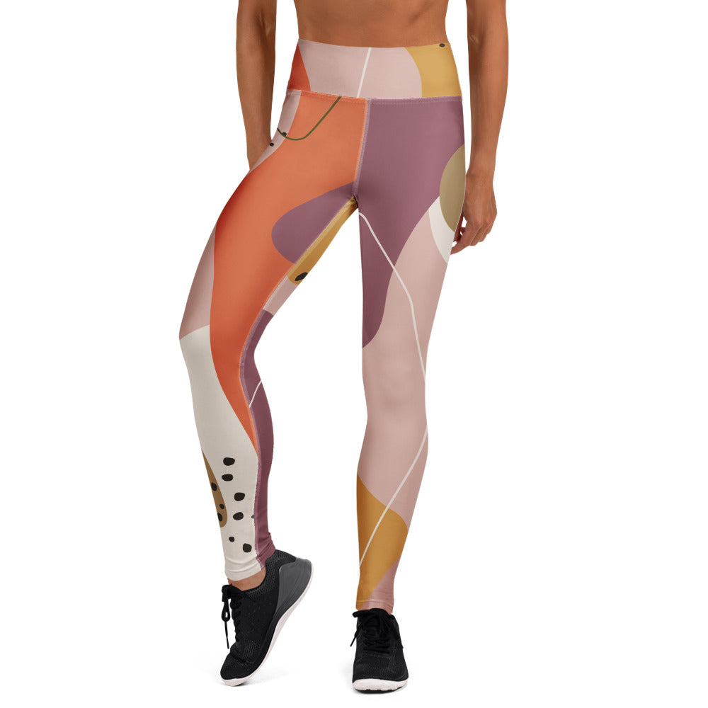Dots and Waves Fitness Tee Co Performance Leggings