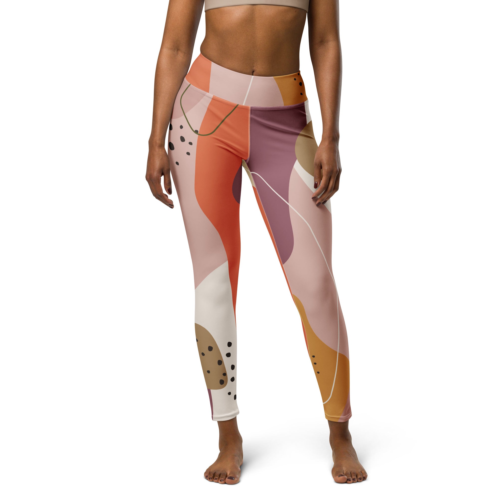 Dots and Waves Fitness Tee Co Performance Leggings