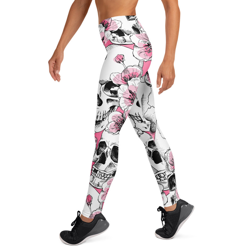 Skull Flower Performance Leggings