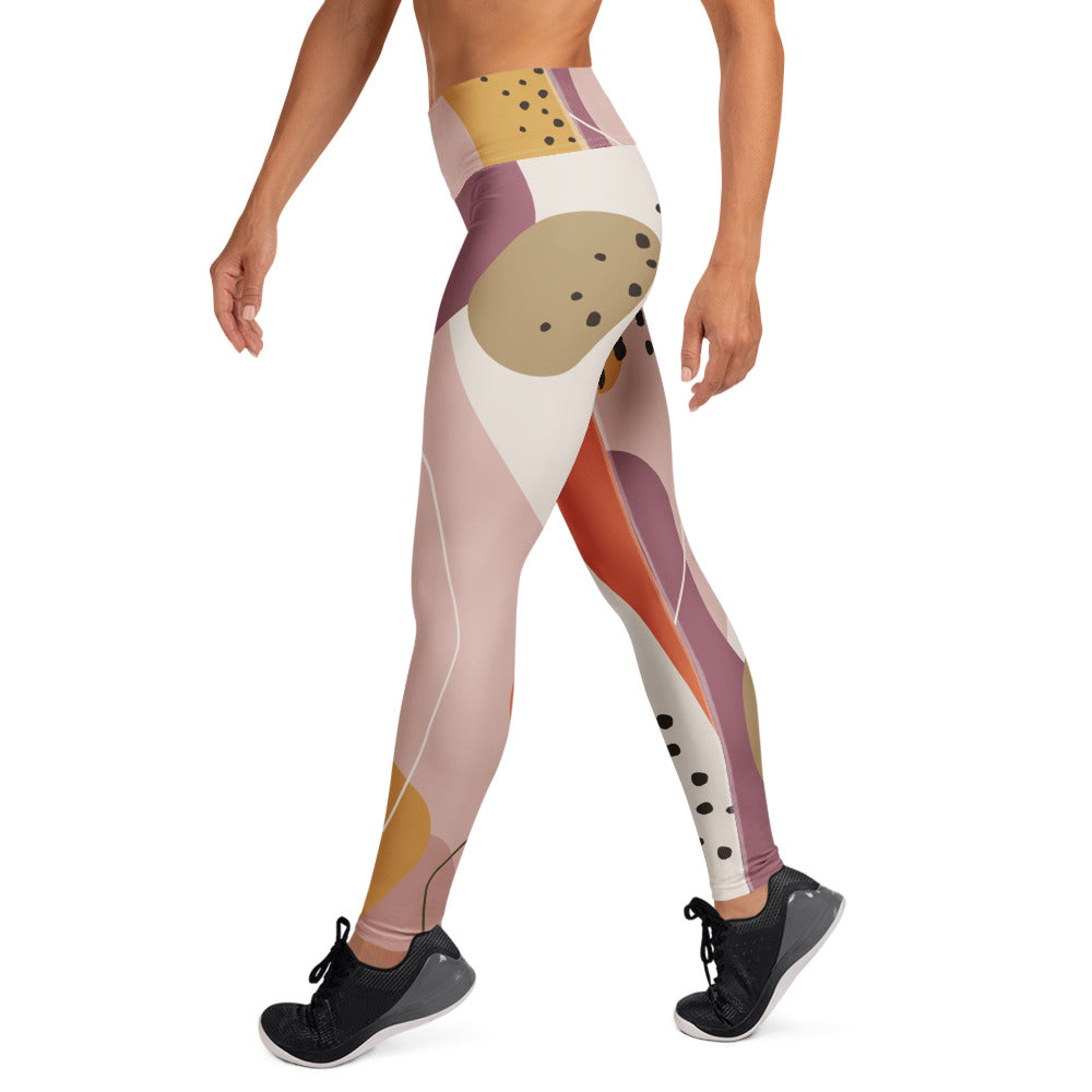 Dots and Waves Fitness Tee Co Performance Leggings