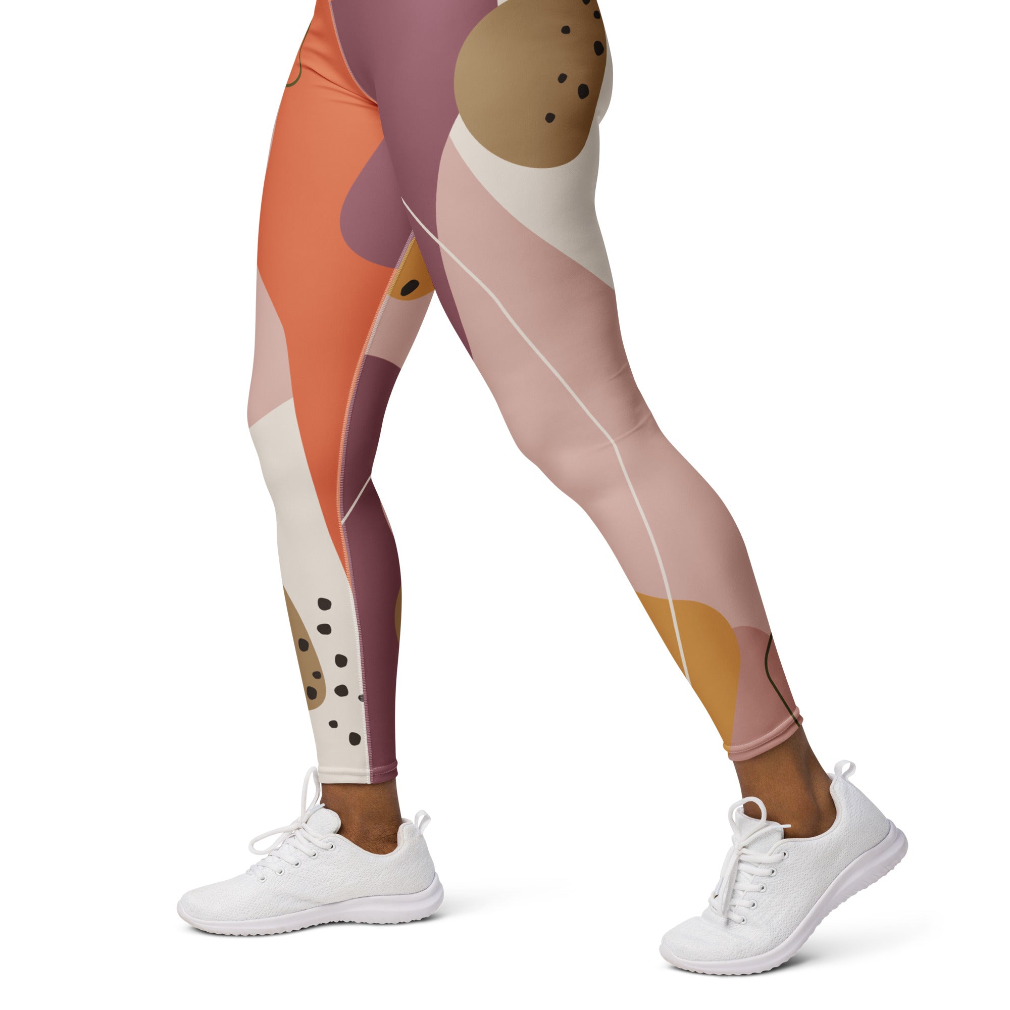 Dots and Waves Fitness Tee Co Performance Leggings