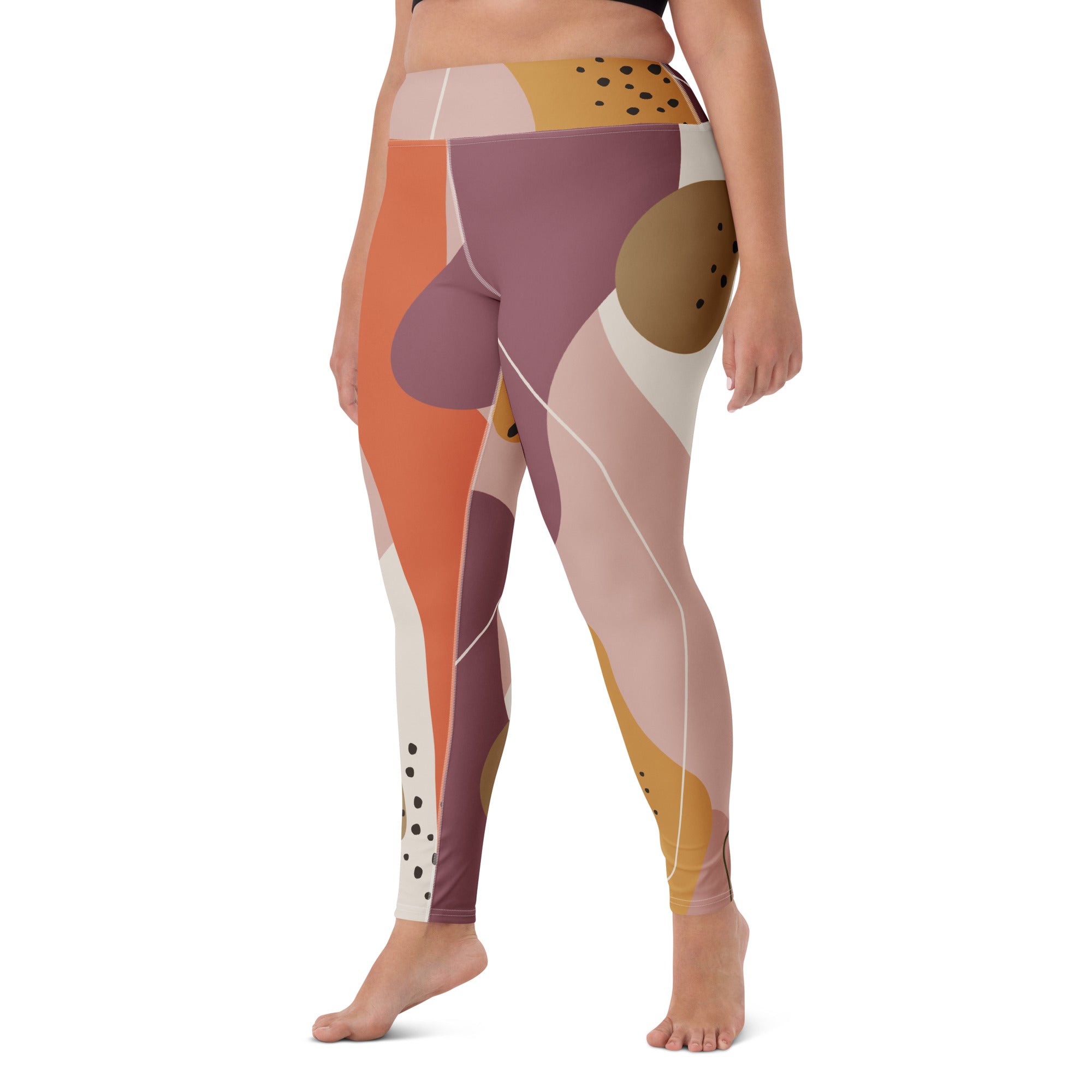 Dots and Waves Fitness Tee Co Performance Leggings