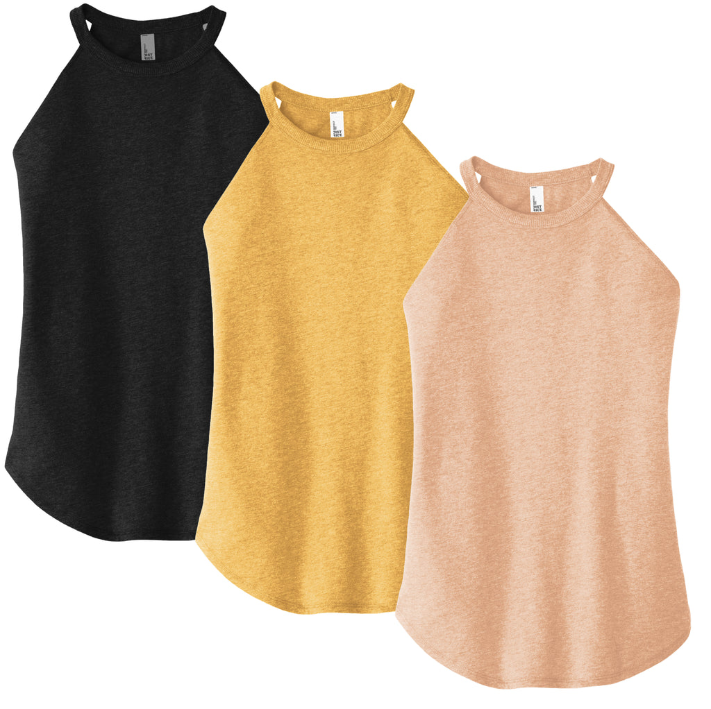 Rocker Tank (3Pack) w NEW Gold and Peach - FitnessTeeCo