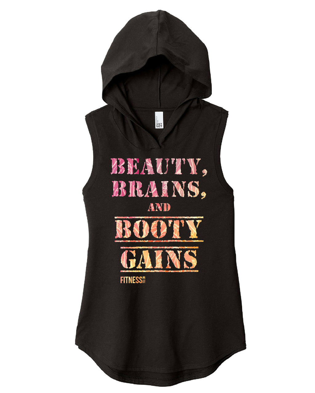 Beauty Brains Booty Gains - FitnessTeeCo